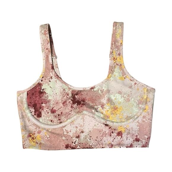 Jenni Style Not Size Corset Bra Crop Top Watercolor Pinks L - Picture 2 of 8